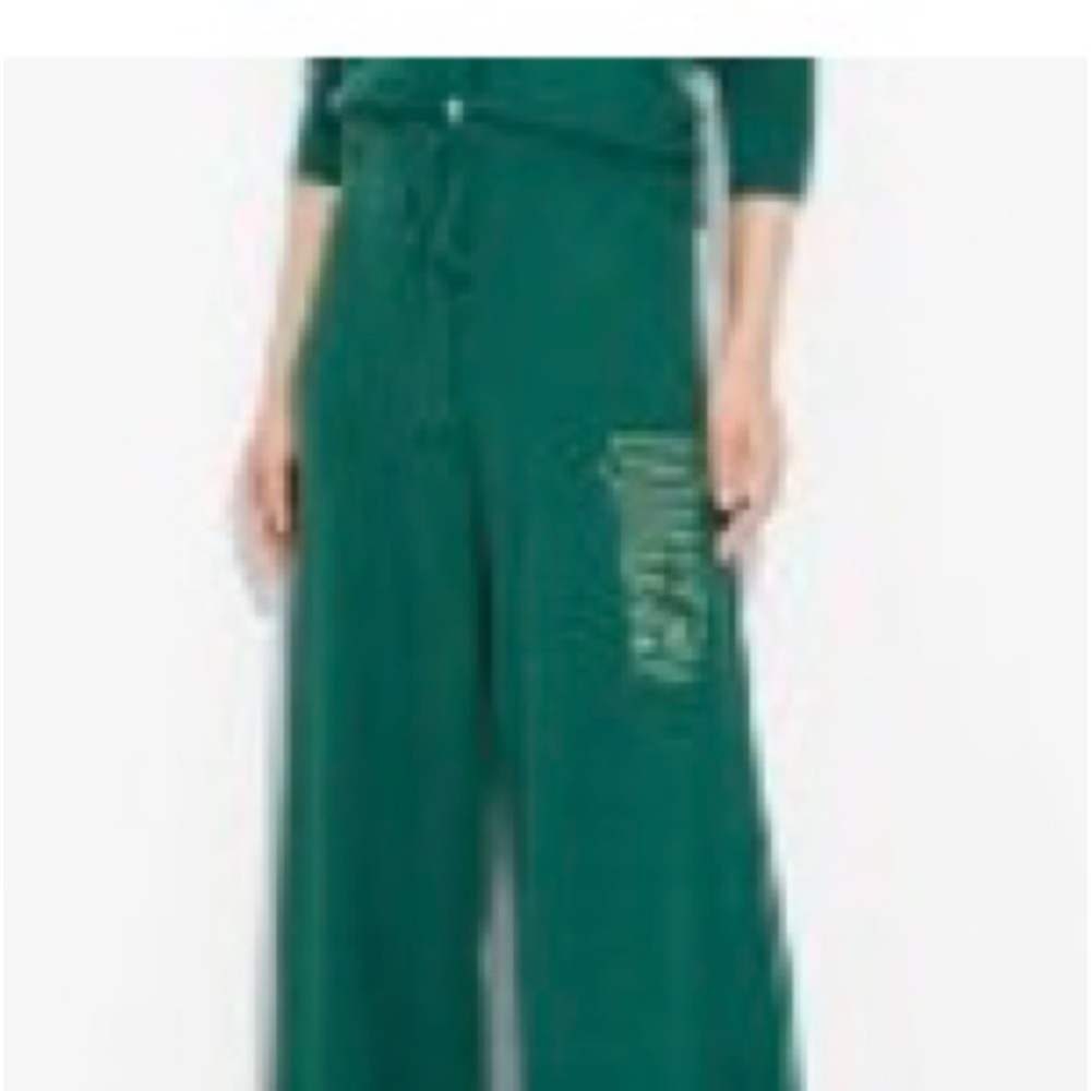 Kids Teal Wide-Leg Pants - Picture 6 of 6